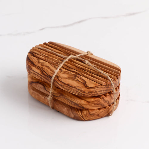 Handgefertigte Olivenholz-Seifenablage